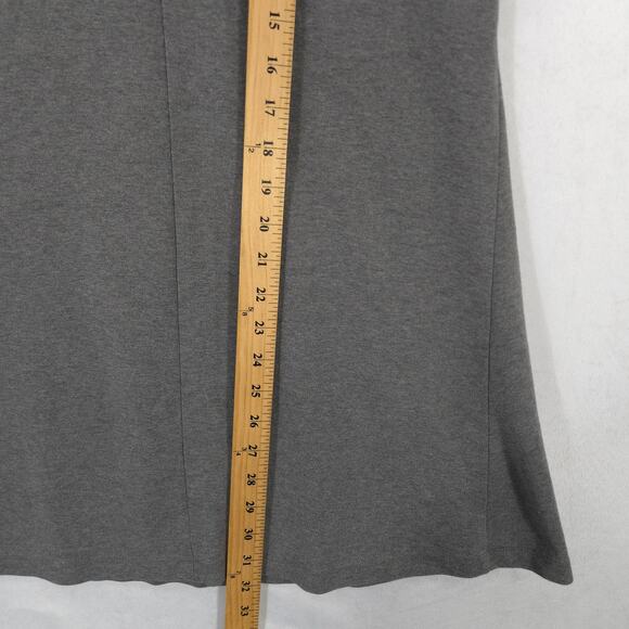 Theory T Shirt Dress Womens L Gray Heather Short Sleeve Pullover Casual Preppy - Picture 6 of 7